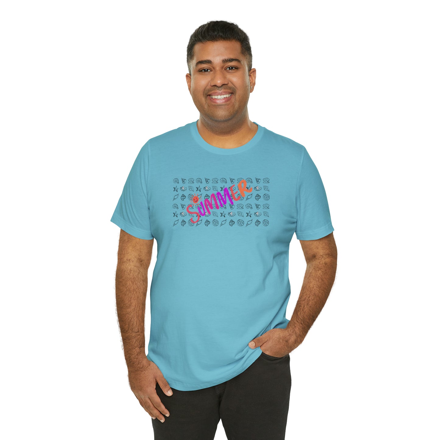 Summer Seashells Unisex Jersey Short Sleeve Tee