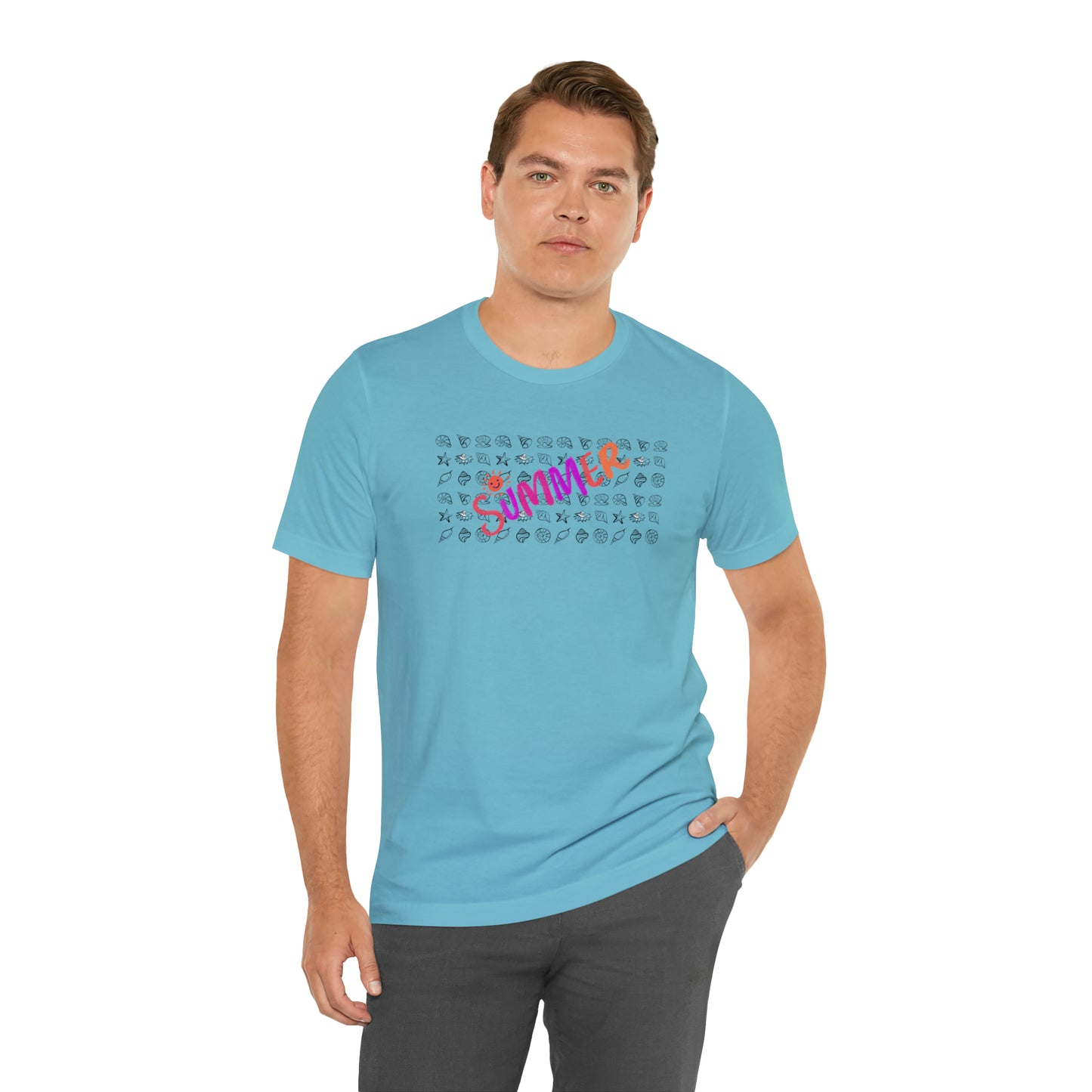 Summer Seashells Unisex Jersey Short Sleeve Tee