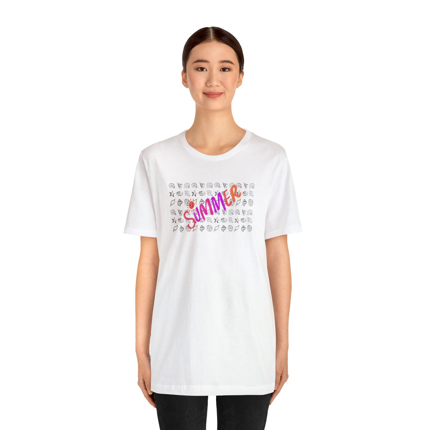 Summer Seashells Unisex Jersey Short Sleeve Tee