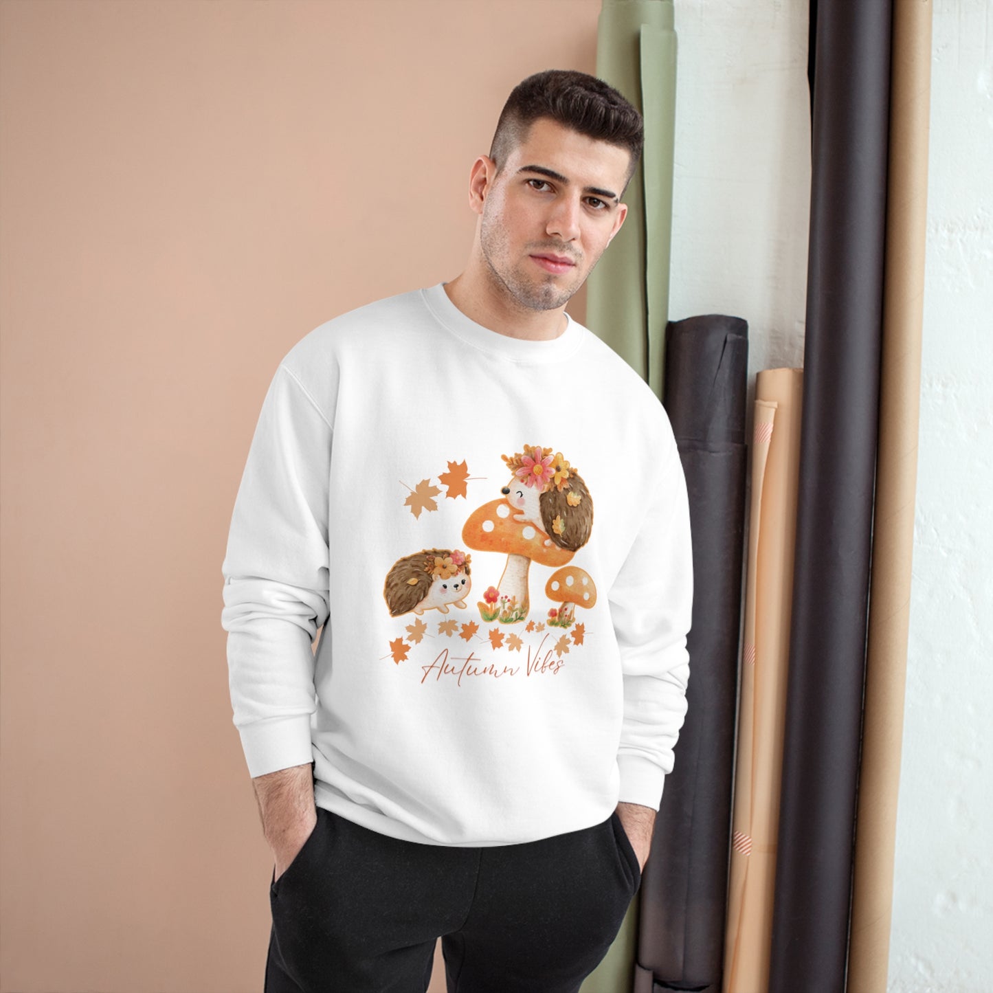 Autumn Vibes - Hedge hogs have all the fun in fall! Champion Sweatshirt