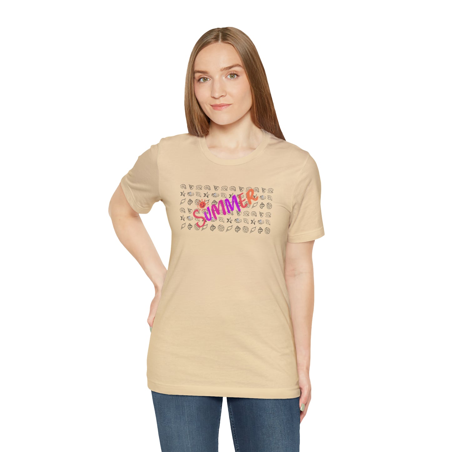 Summer Seashells Unisex Jersey Short Sleeve Tee