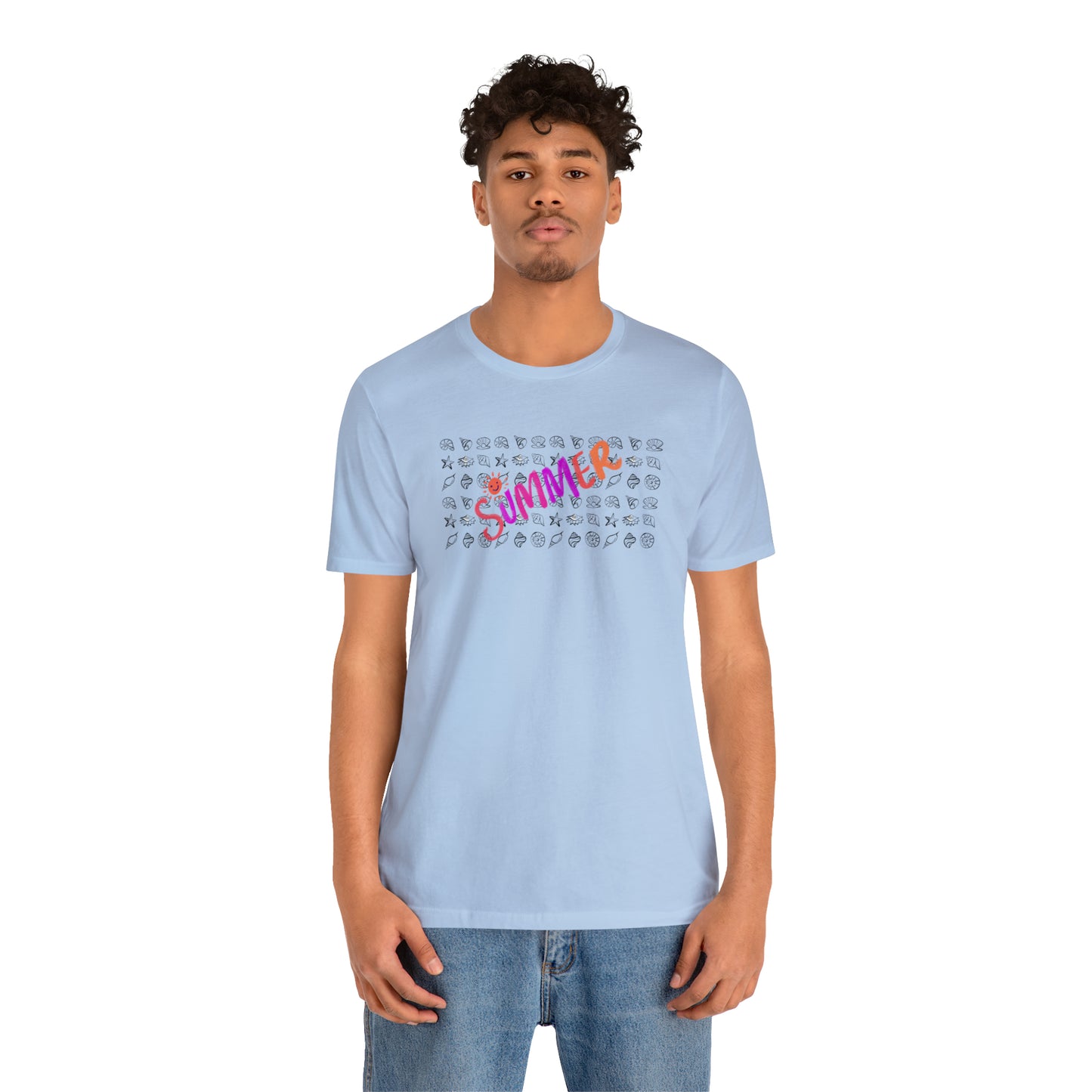 Summer Seashells Unisex Jersey Short Sleeve Tee