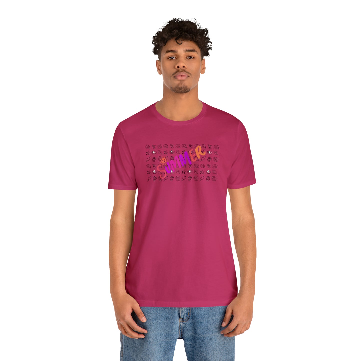 Summer Seashells Unisex Jersey Short Sleeve Tee