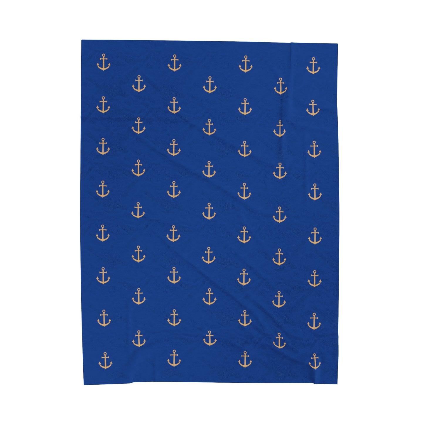 Anchors for days - Velveteen Plush Blanket (Blue)