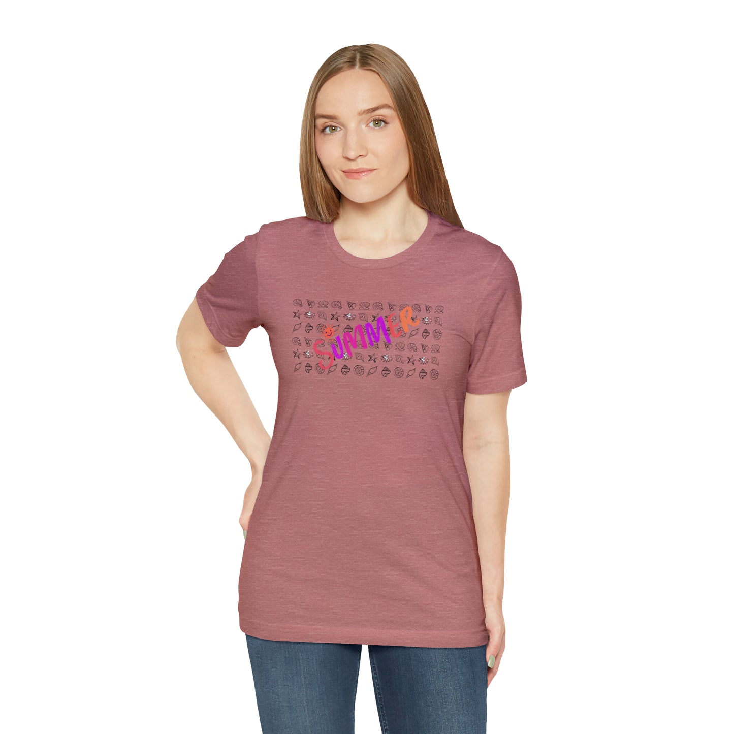 Summer Seashells Unisex Jersey Short Sleeve Tee