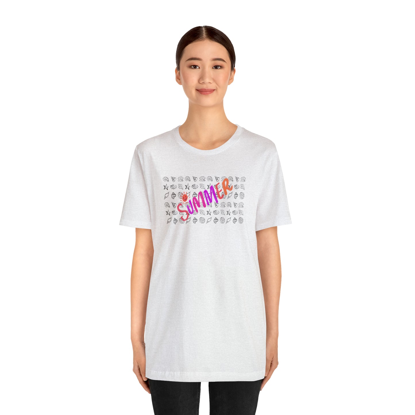 Summer Seashells Unisex Jersey Short Sleeve Tee