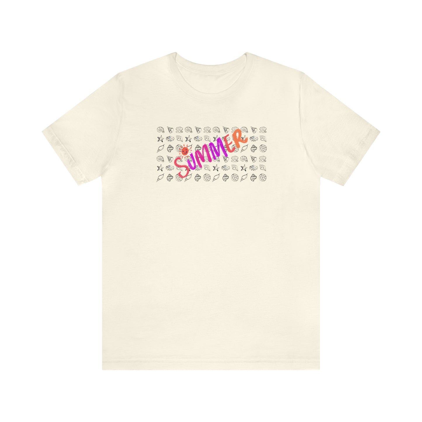 Summer Seashells Unisex Jersey Short Sleeve Tee