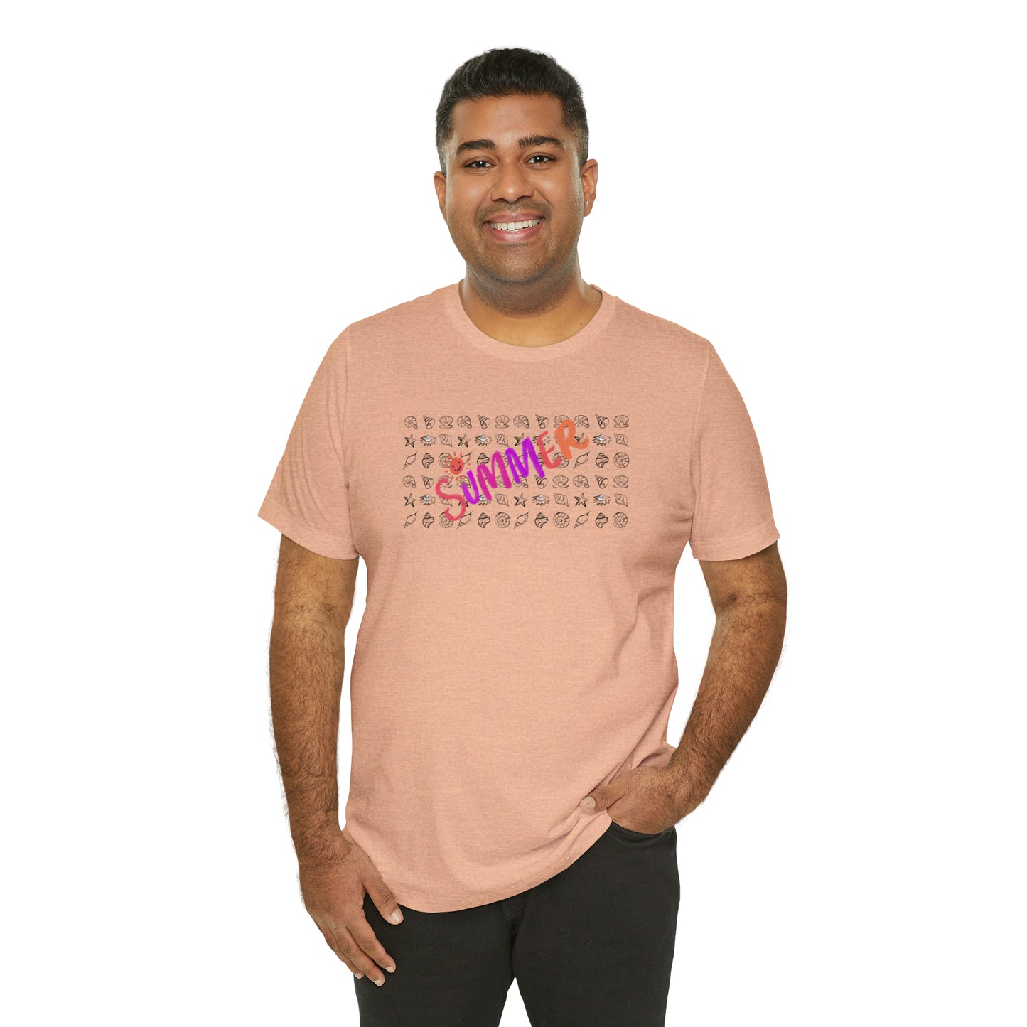 Summer Seashells Unisex Jersey Short Sleeve Tee