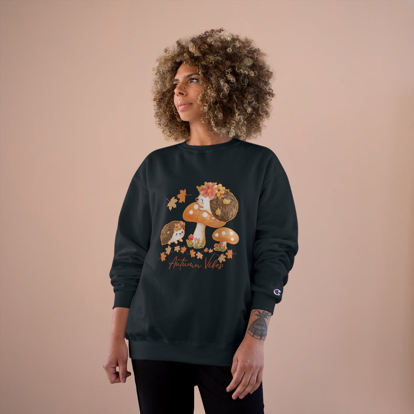 Autumn Vibes - Hedge hogs have all the fun in fall! Champion Sweatshirt