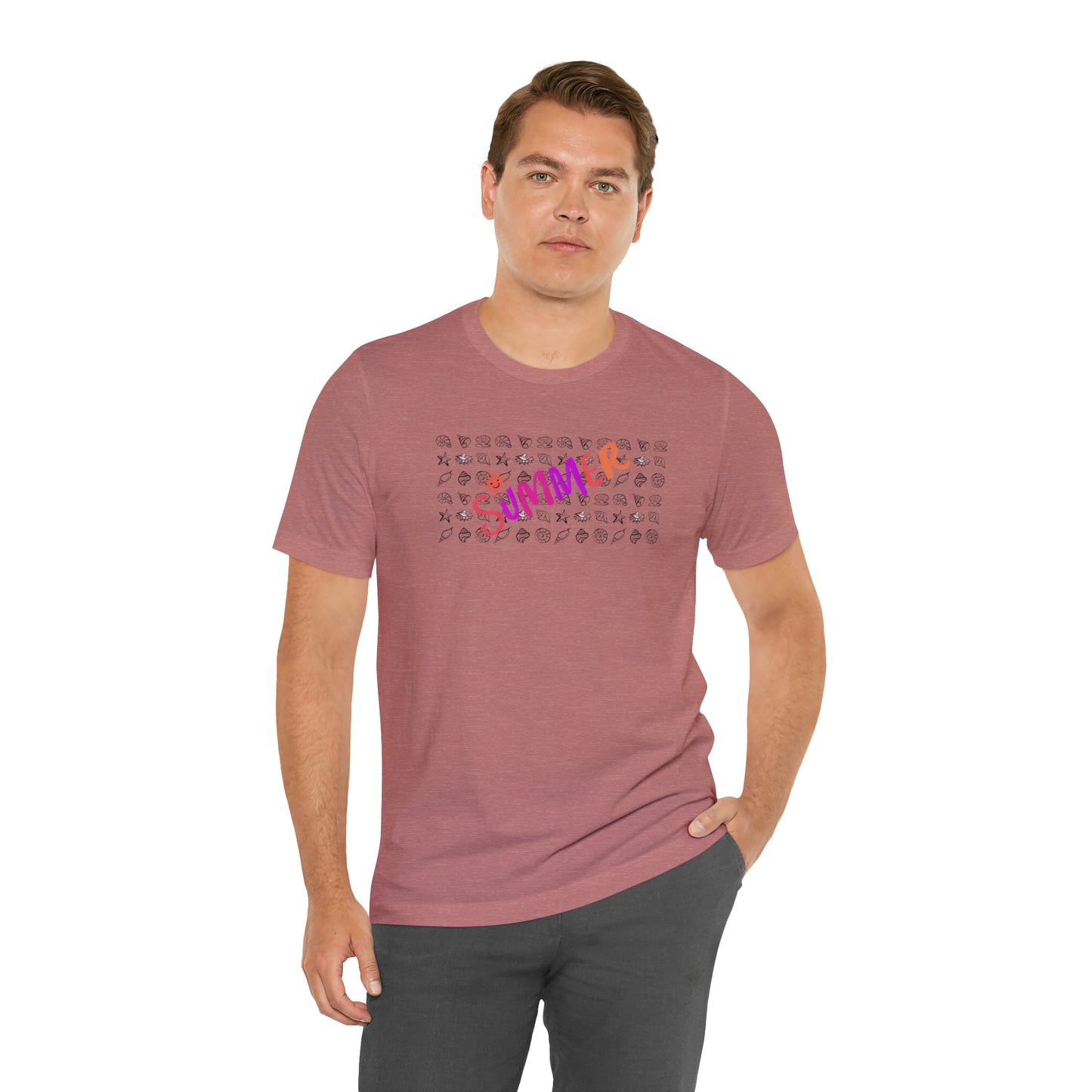 Summer Seashells Unisex Jersey Short Sleeve Tee