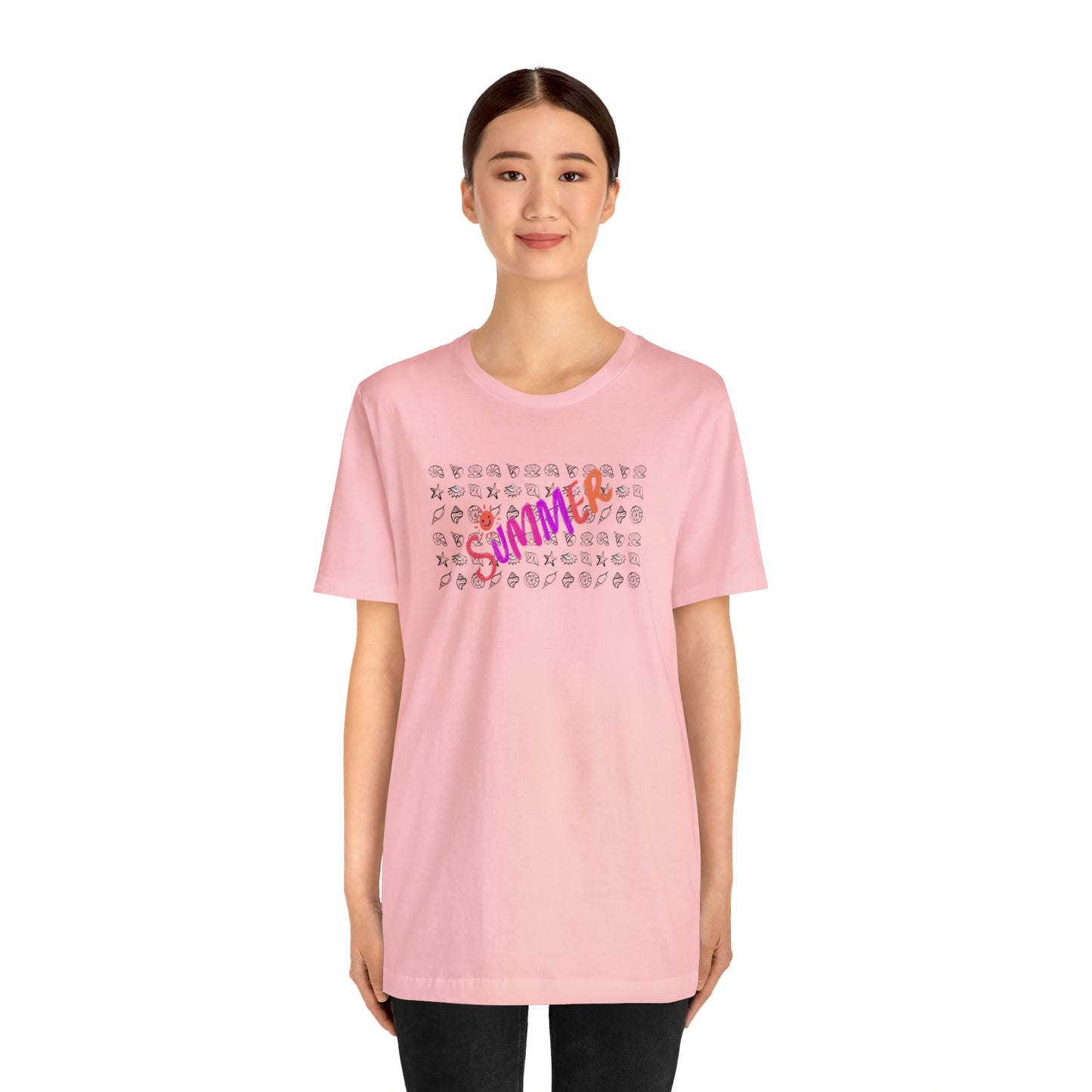 Summer Seashells Unisex Jersey Short Sleeve Tee