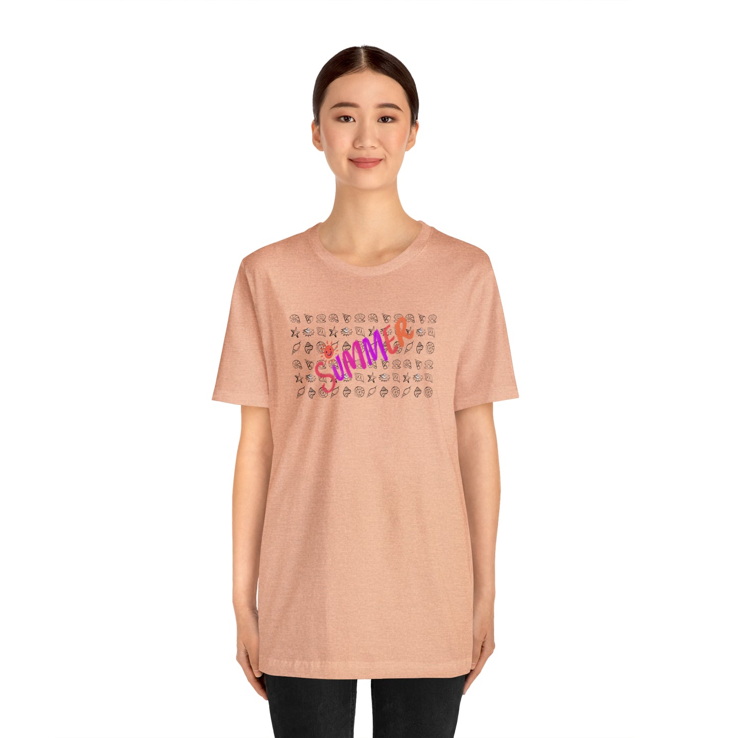 Summer Seashells Unisex Jersey Short Sleeve Tee