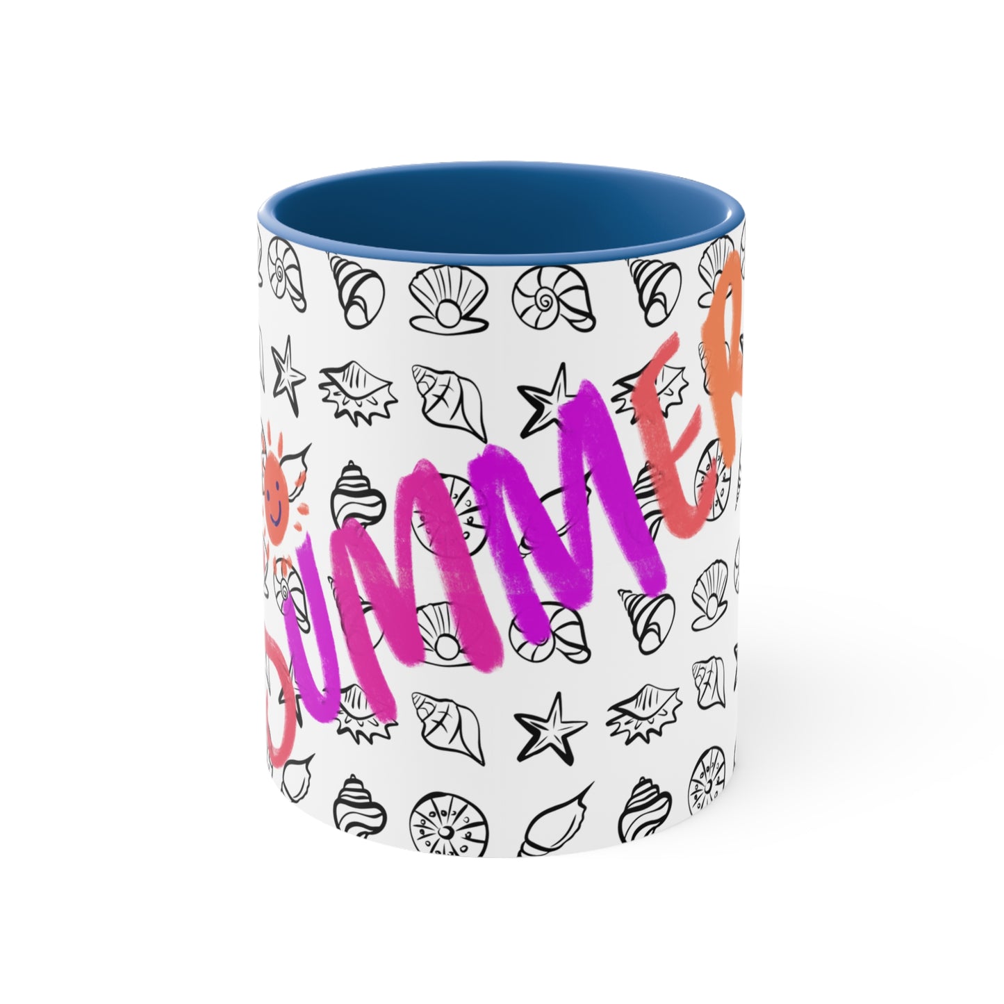 Summer Seashells Accent Coffee Mug, 11oz