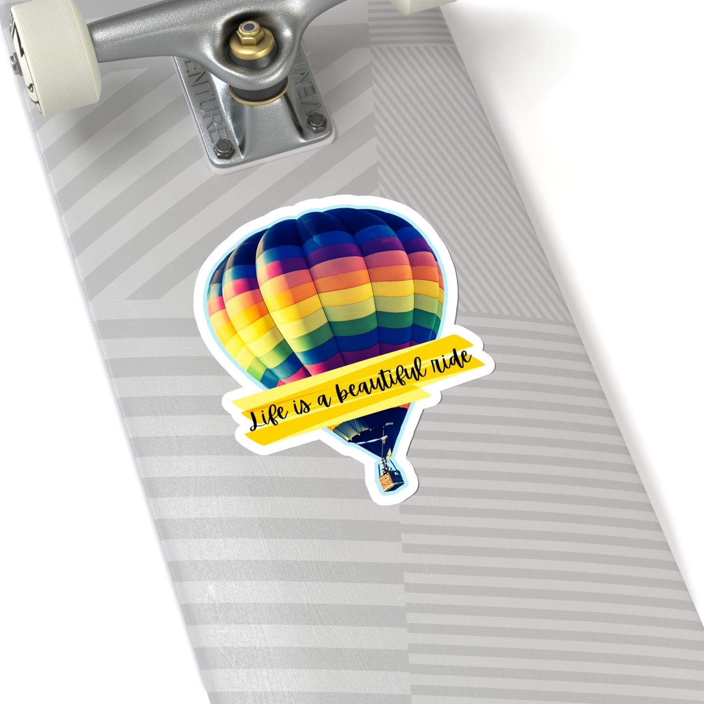 Hot Air Balloon (Life is a beautiful ride) Kiss-Cut Stickers - Just for fun