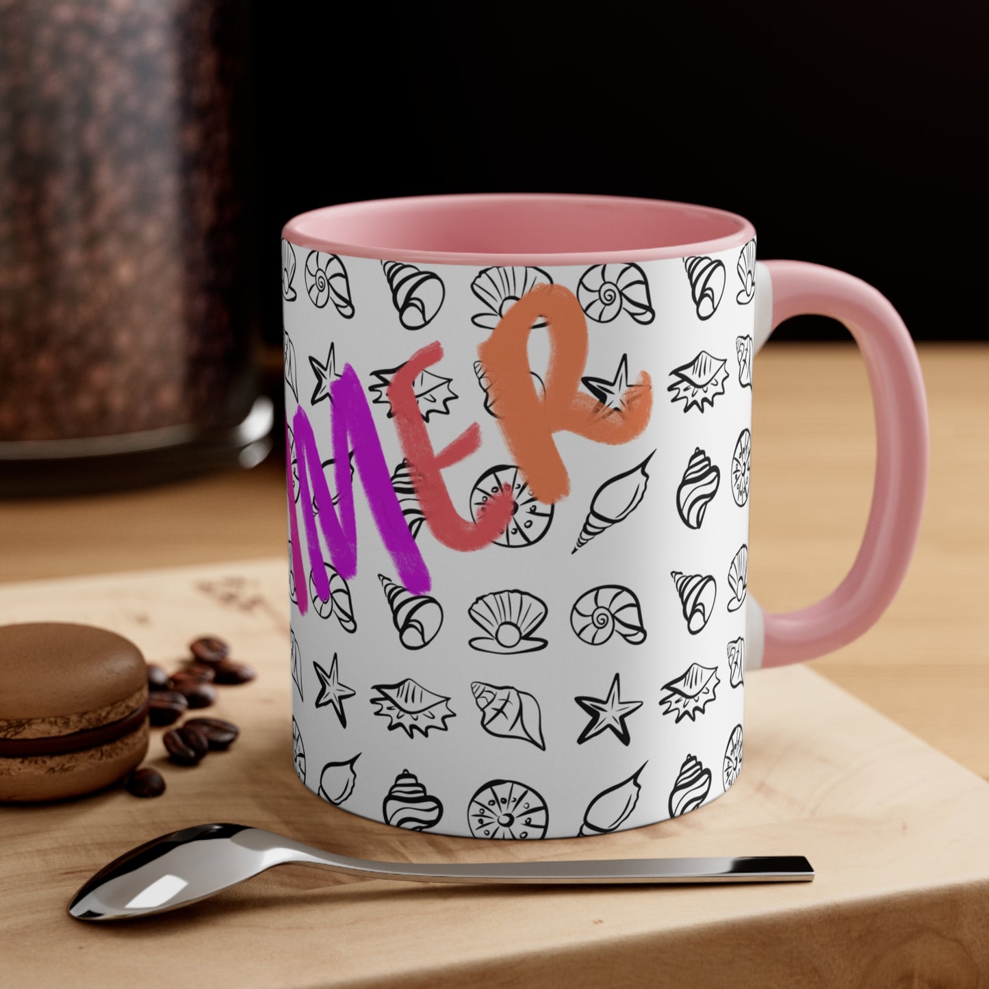 Summer Seashells Accent Coffee Mug, 11oz