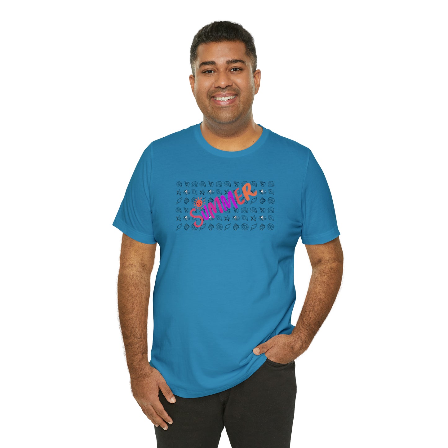 Summer Seashells Unisex Jersey Short Sleeve Tee