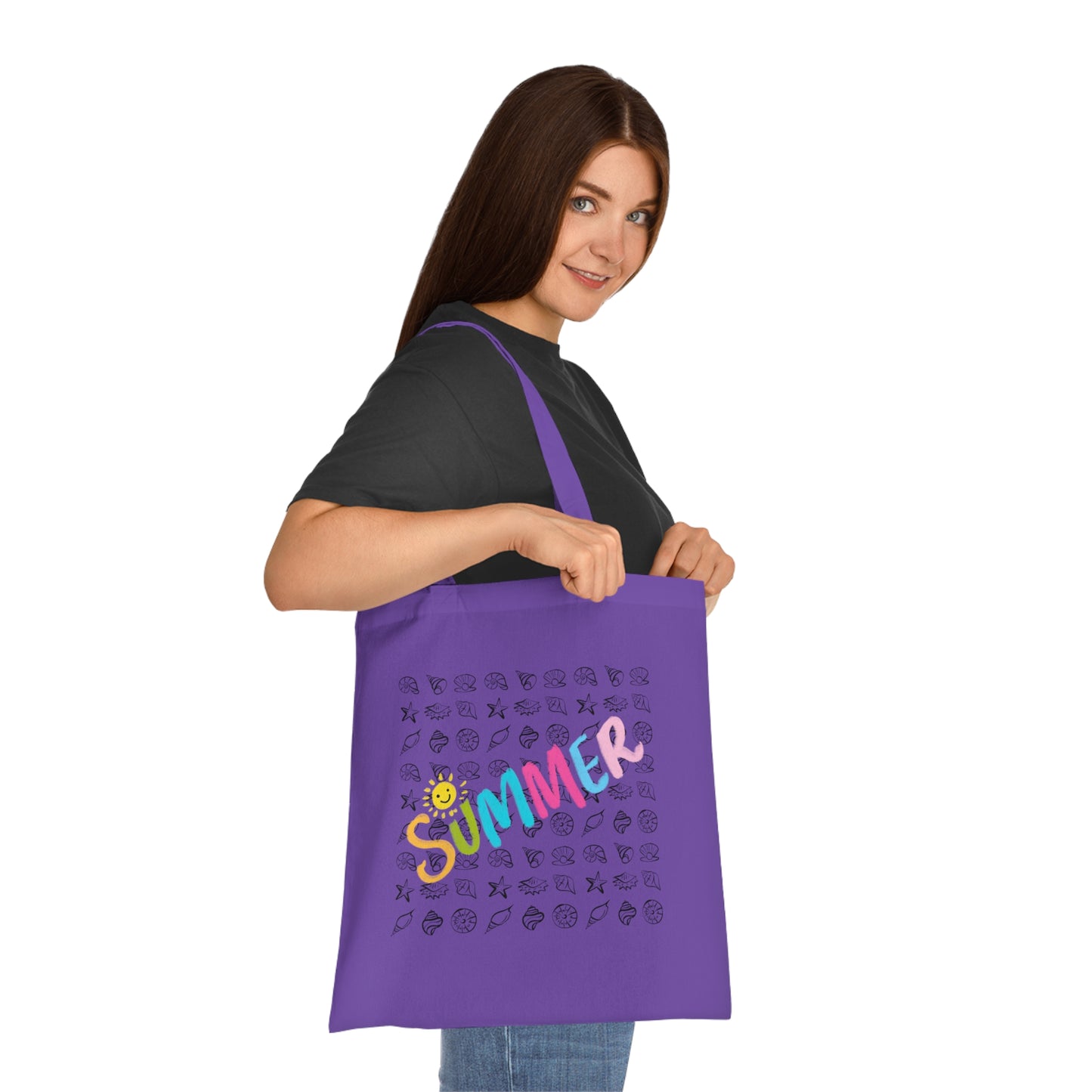 Summer Seashell Cotton Tote