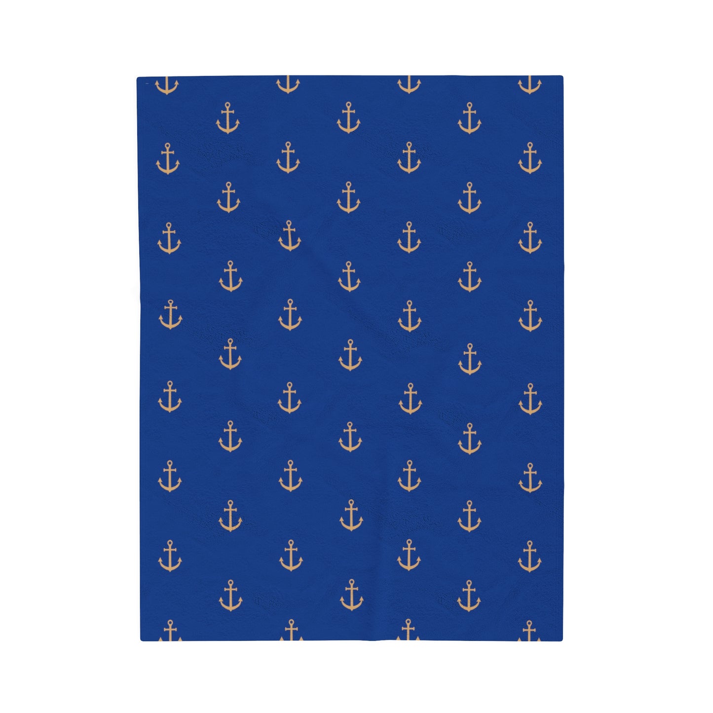 Anchors for days - Velveteen Plush Blanket (Blue)