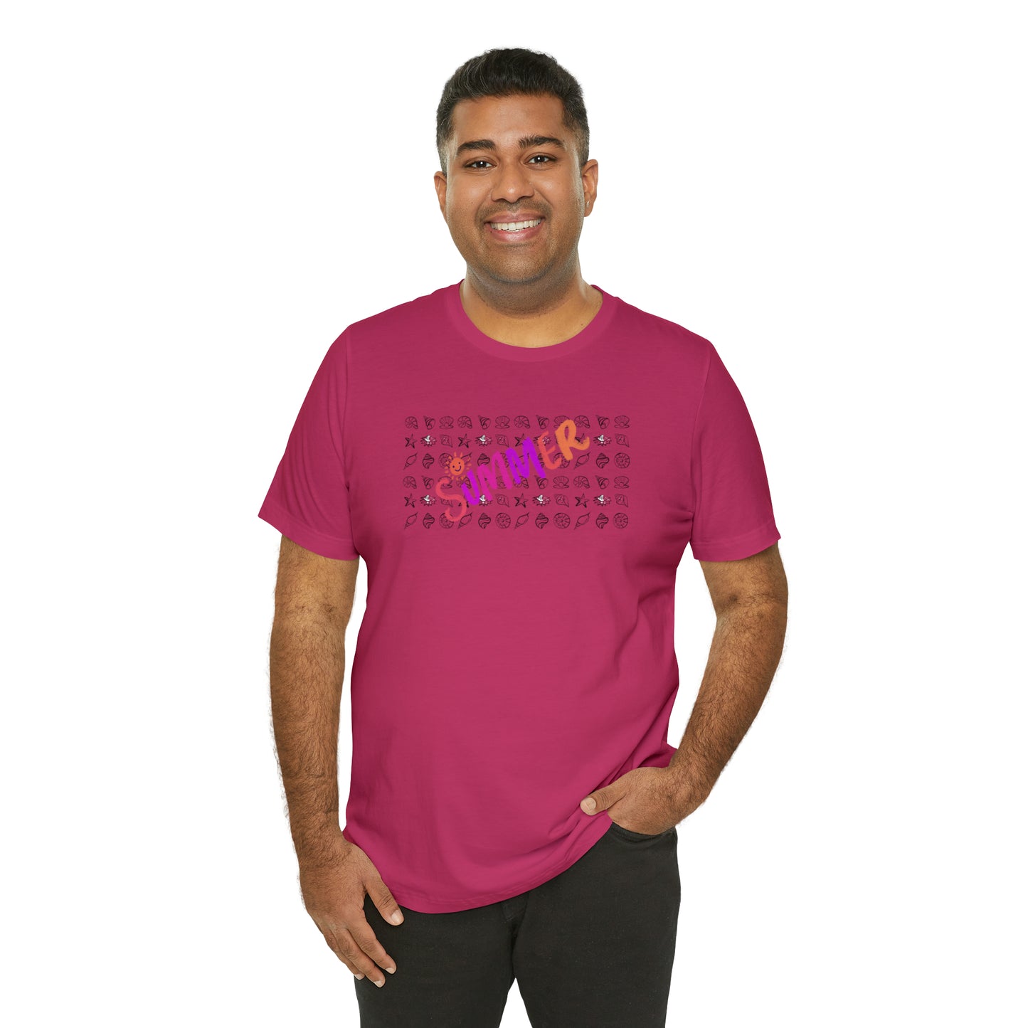 Summer Seashells Unisex Jersey Short Sleeve Tee