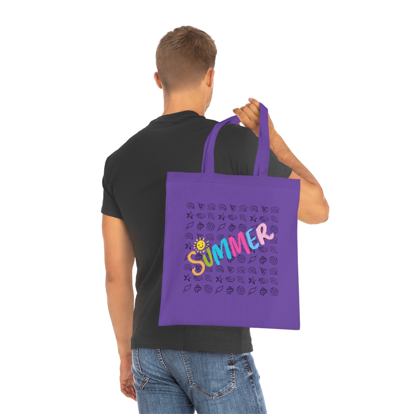 Summer Seashell Cotton Tote