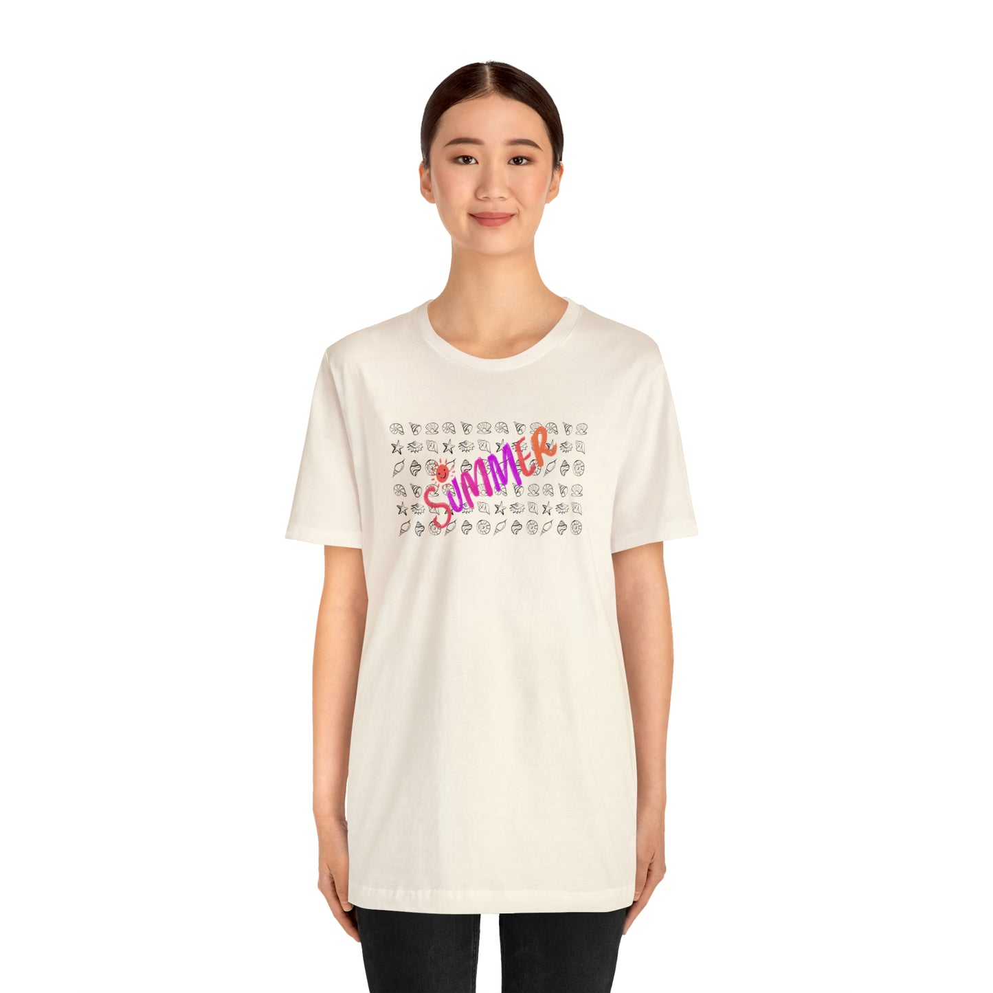 Summer Seashells Unisex Jersey Short Sleeve Tee