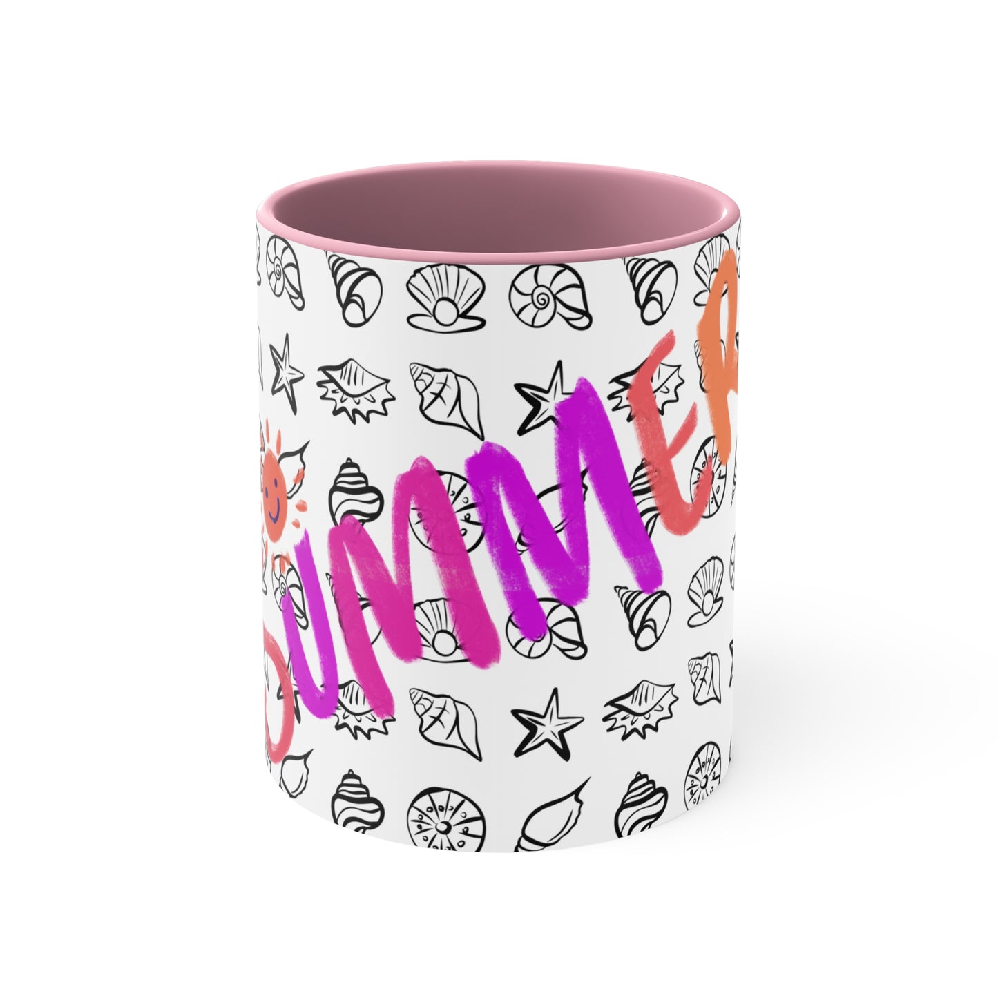 Summer Seashells Accent Coffee Mug, 11oz