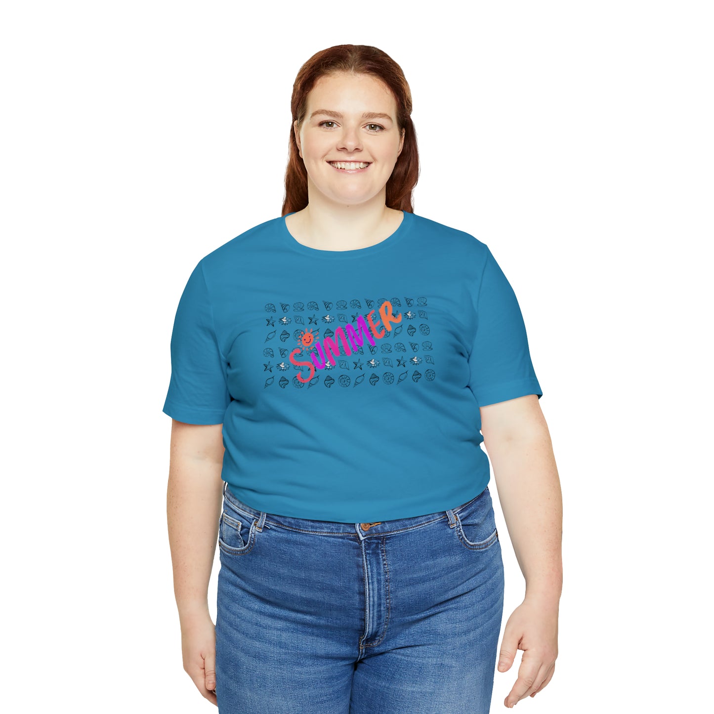 Summer Seashells Unisex Jersey Short Sleeve Tee