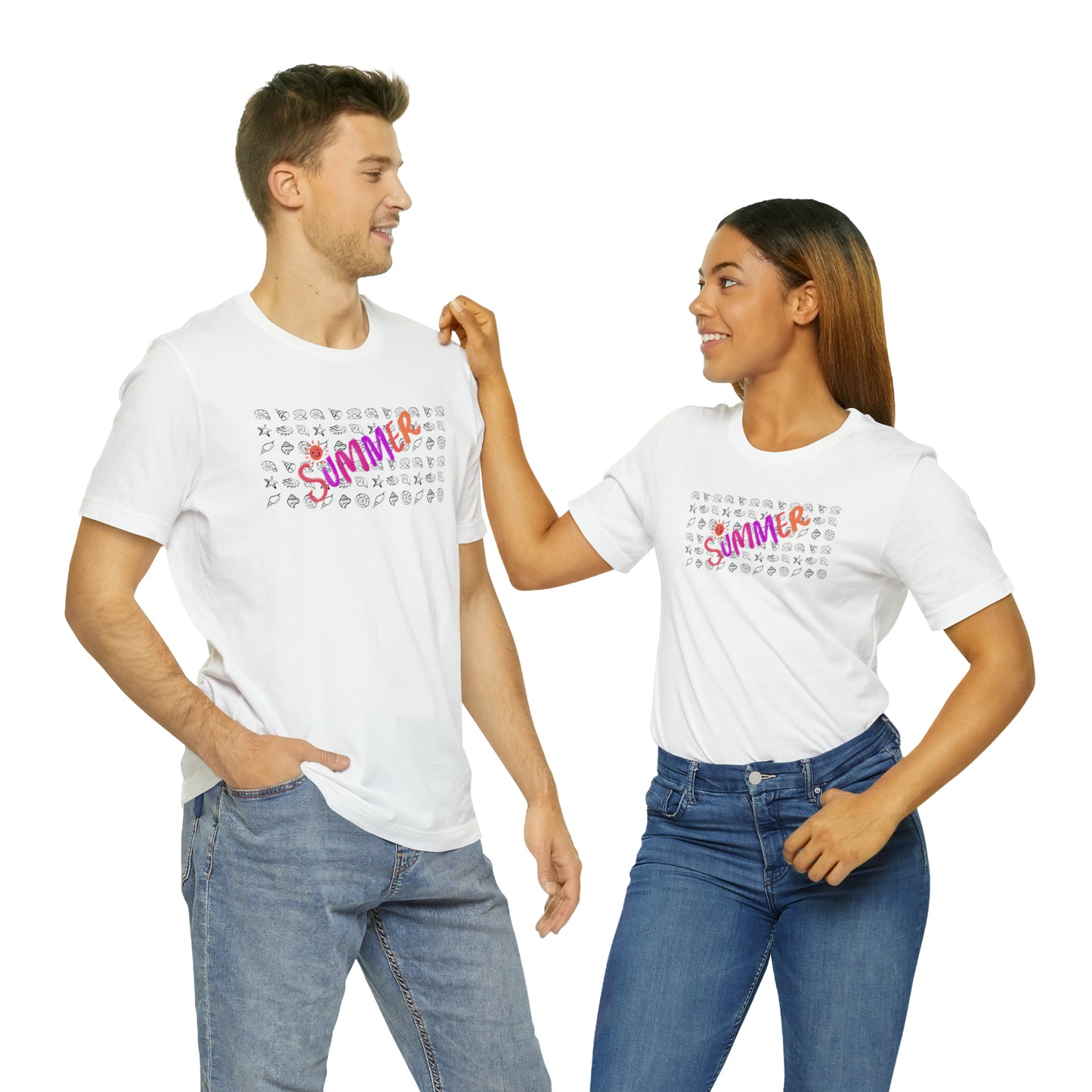 Summer Seashells Unisex Jersey Short Sleeve Tee
