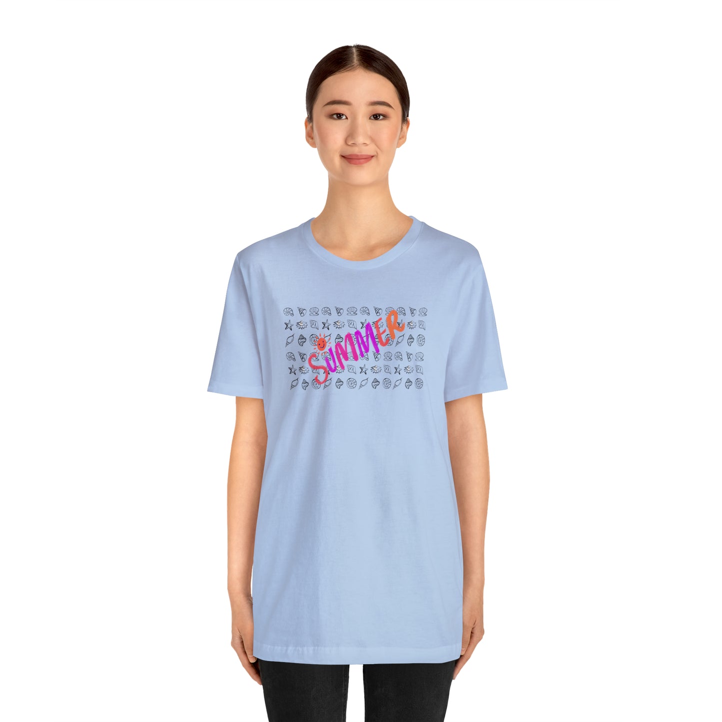 Summer Seashells Unisex Jersey Short Sleeve Tee