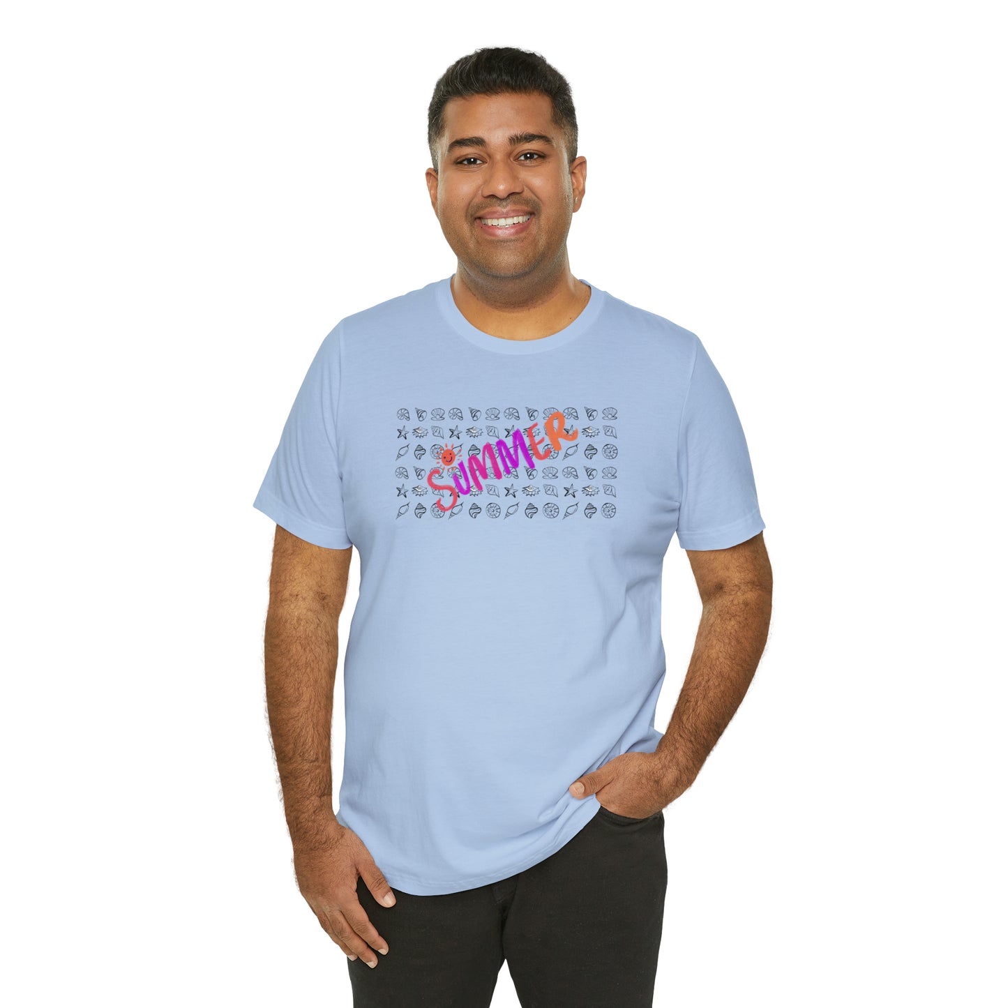 Summer Seashells Unisex Jersey Short Sleeve Tee