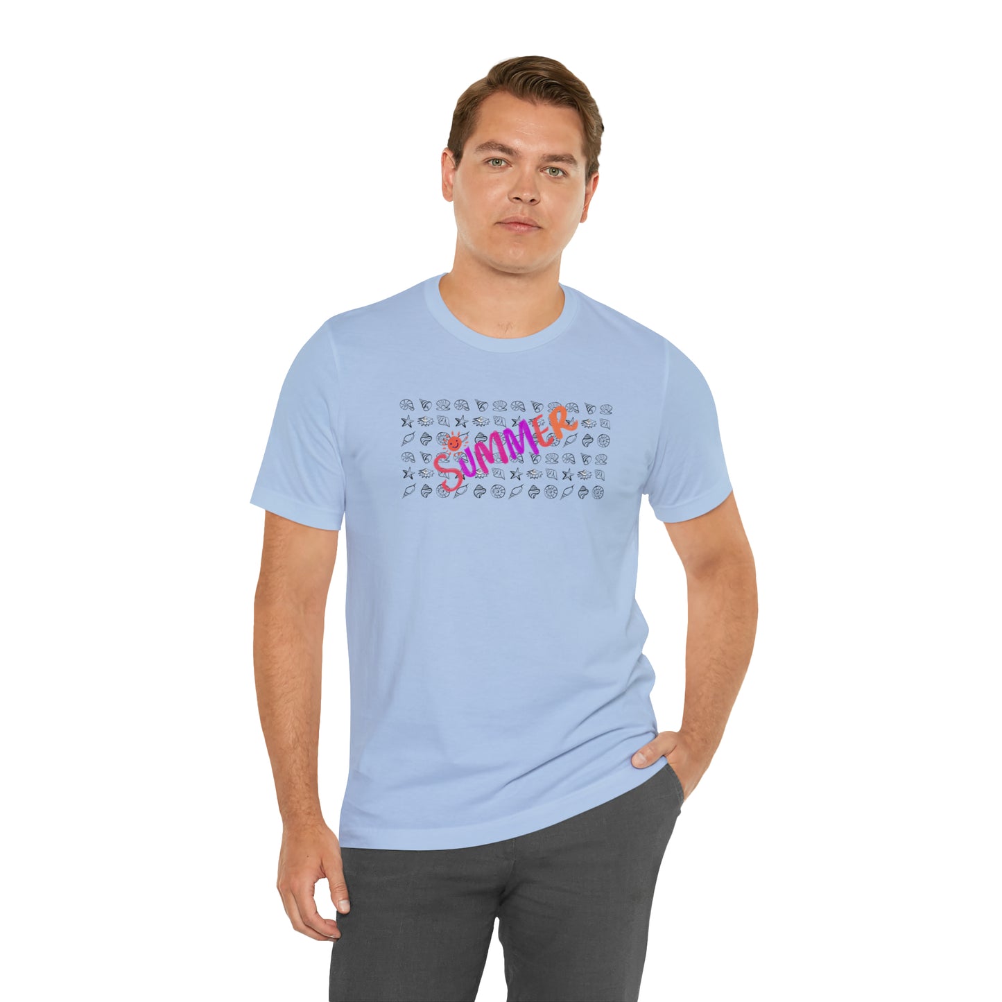 Summer Seashells Unisex Jersey Short Sleeve Tee