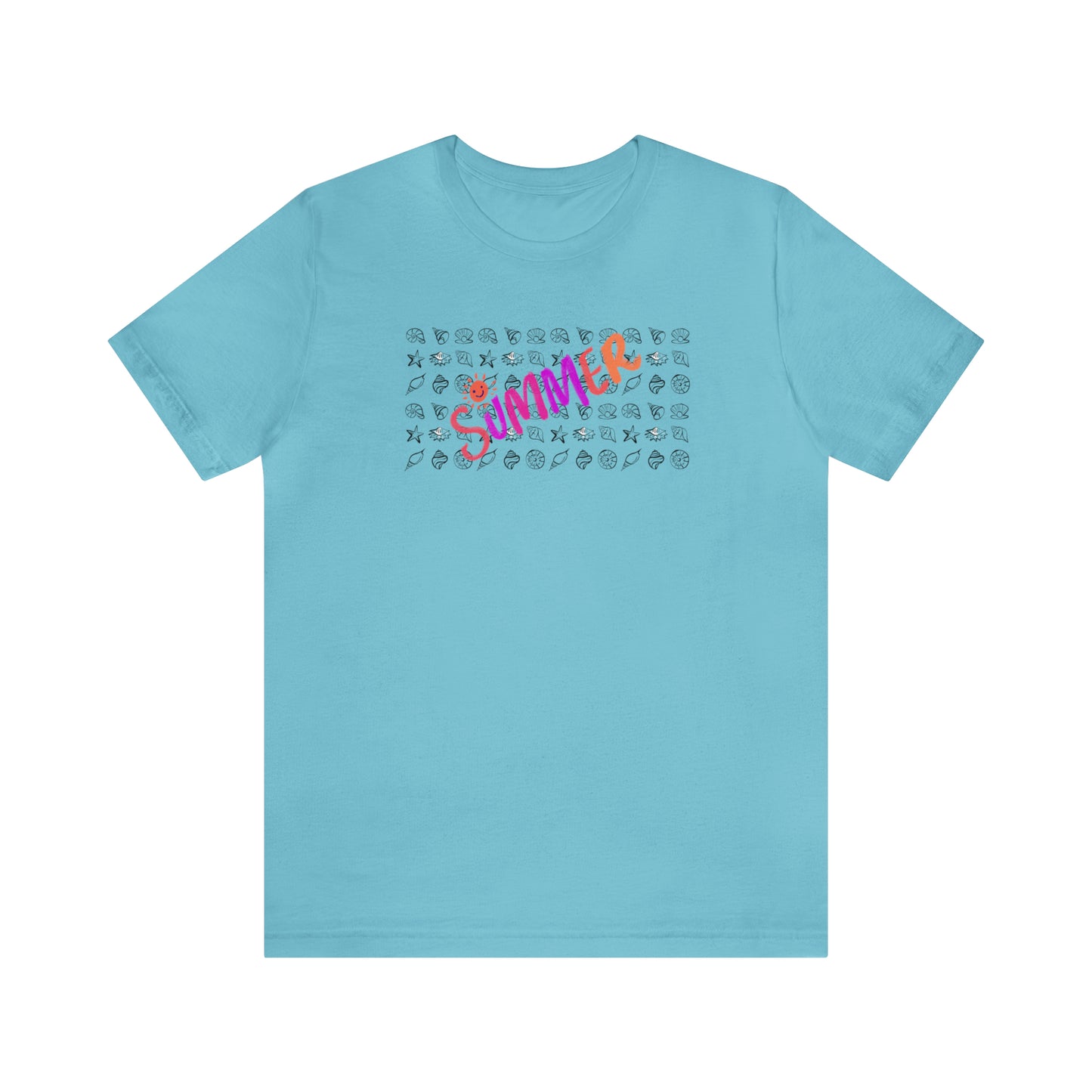 Summer Seashells Unisex Jersey Short Sleeve Tee
