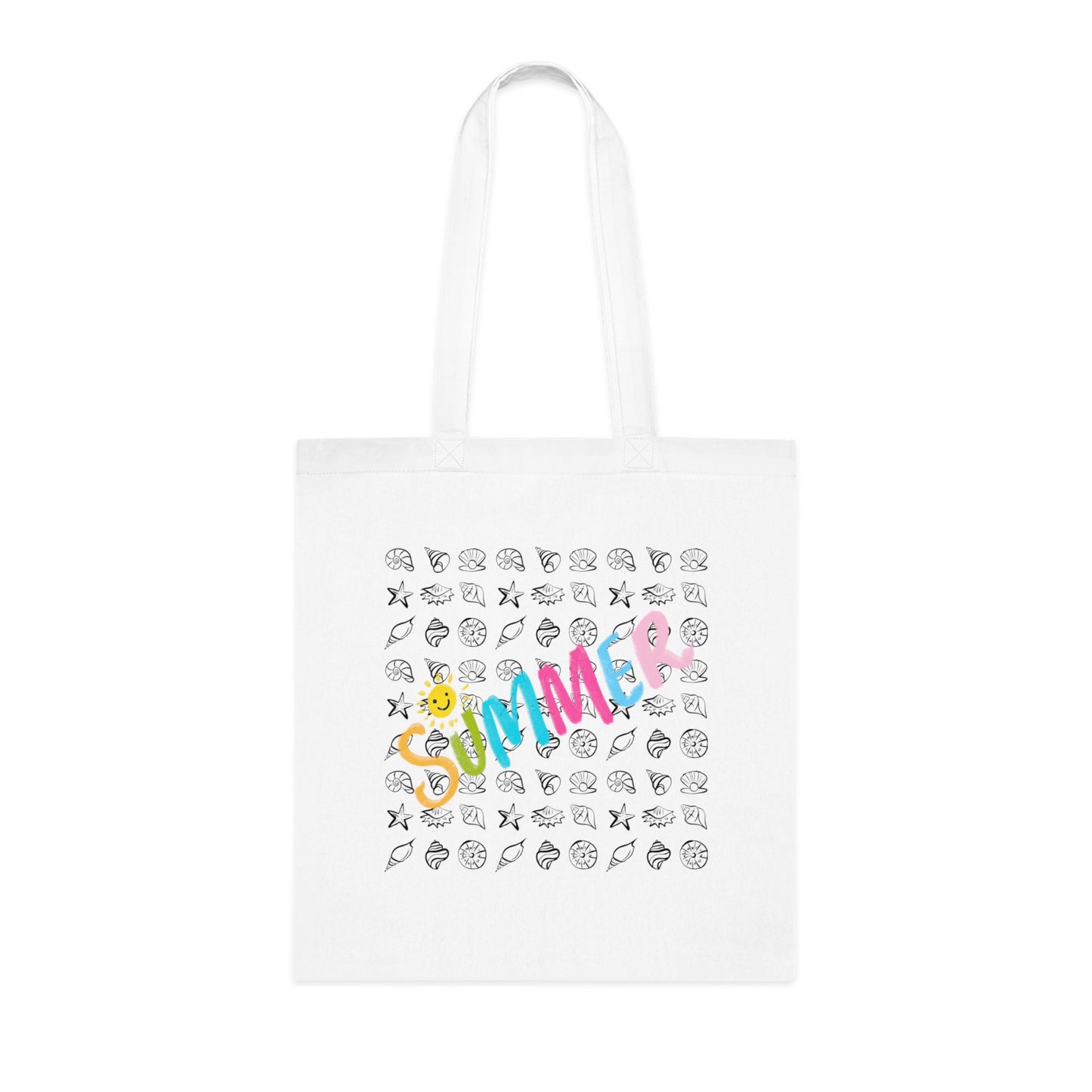 Summer Seashell Cotton Tote