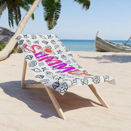 Summer Seashell Beach Towel