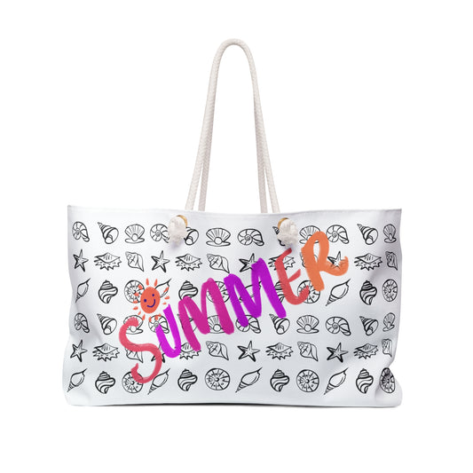 Summer Seashell Weekender Bag