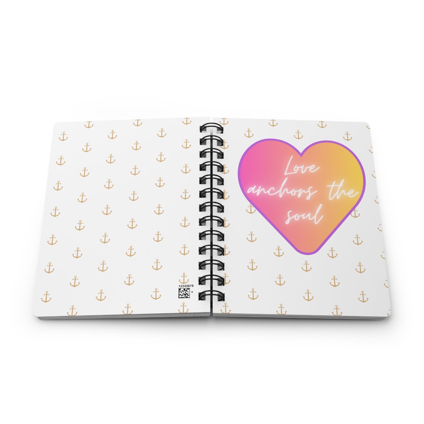 Love anchors the soul - Spiral Bound Journal (White)